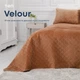 Покривало ТЕП Velour (Велюр) 180х240 Кофейне Ромб круглий - зображення 1