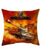 Подушка Мир Танков World of Tanks двухсторонняя 40х40 см (p0098) - изображение 1