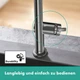 Cмеситель для кухни с выдвижной лейкой HANSGROHE Talis M54 сатин латунь 72808340 - изображение 5