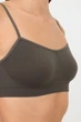 Безшовний топ на тонких бретелях Giulia CAMI TOP L/XL Khaki-khaki - изображение 5