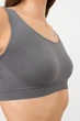 Бесшовный топ на широких бретелях Giulia TANK TOP S/M Grey-poppy seed, кроп топ - изображение 3