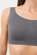 Бесшовный топ на широких бретелях Giulia TANK TOP S/M Grey-poppy seed, кроп топ - изображение 4