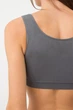 Бесшовный топ на широких бретелях Giulia TANK TOP S/M Grey-poppy seed, кроп топ - изображение 5