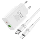 Зарядне мережеве BOROFONE BA56A Lavida (PD + QC3.0) (1USB 3A 20W) Lightning - Type Білий - зображення 3
