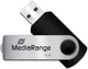 Флеш пам'ять USB MediaRange 16GB USB 2.0 Black/Silver (MR910) - зображення 2