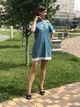 Женское льняное платье Poliit 8355 бирюзовый 38 - изображение 3