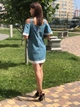 Женское льняное платье Poliit 8355 бирюзовый 38 - изображение 4