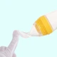 Бутылочка с ложкой силиконовая и мерная крышка Розовая BLS14 - изображение 7