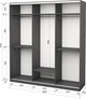 Шафа-купе тридверна Roko 209.2х60х242 см ДСП + Дзеркало Сірий (20200027471) - зображення 2