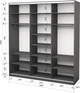 Шкаф-купе трехдверный Roko 209.2х60х242 см Зеркало Серый (20200027480) - изображение 2
