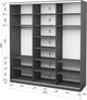Шкаф-купе трехдверный Roko 239.2х242х60 см Зеркало Серый (20200027544) - изображение 2
