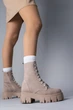 Женские демисезонные ботинки ShoesBand Бежевые натуральные замшевые внутри байка 38 (24,5-25 см) (S6714-3д) - изображение 2