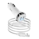 Адаптер автомобільний Hoco Type-C Cable Superior dual port Car charger set Z40 |2USB, 2.4A| Black - изображение 7