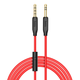 Кабель Hoco AUX audio cable with mic UPA12 TPE 1m black-red - изображение 1