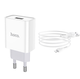Адаптер мережний HOCO Lightning cable Asombroso C81A 1USB 2.1A white - зображення 3