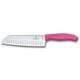Нож кухонный Victorinox Vx68526.17L5B SwissClassic Santoku 373 мм розовый - изображение 3