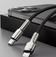 Кабель Baseus CATLJK-01 Cafule Metal Type-C to Lightning PD 20Вт 25 см черный - изображение 2