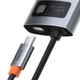 USB-Хаб Baseus Metal Gleam Series 6-in-1 (3xUSB3.0 + 4KHD + RJ45 + Type-C) серый - изображение 4