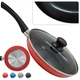 Сковорода антипригар Stenson MH-0623 d22см із кришкою скло red - зображення 2