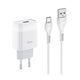 Адаптер Hoco мережевий Type-C Cable Glorious C72A 1USB 2.1A white - зображення 1