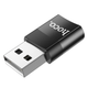 Переходник HOCO USB to Type-C UA17 3A USB2.0 black - изображение 3