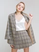 Костюм (юбка + шорты) Xinxuan Fashion в клетку M Бежевый - изображение 3
