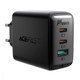 Мережевий зарядний пристрій Acefast A13 PD 65W (2 Type-C + USB, 100см) black - зображення 3