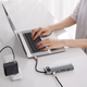 USB-Хаб Baseus Metal Gleam Series 9в1 3xUSB3.0 / 4KHD / TF / SD / Type-C PD / VGA / RJ45 gray - зображення 6