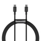 Кабель для передачи данных BASEUS CATYS-B02 USB Type-C - USB Type-C 5A, 100W 1м Черный - изображение 1
