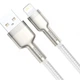 Кабель BASEUS Lightning Cafule Series Metal Data Cable |2M, 2.4A| (CALJK-B02) white - изображение 5