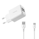 Адаптер Remax мережевий PRODA Type-C cable Linshy Pro PD-A22 2USB 2.1A - зображення 1