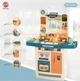 Детский игровой набор интерактивная кухня 998A-B Fun Cooking свет, звук, вода, холодный пар, посудка Цвет Голубой - изображение 3