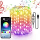 Розумна світлодіодна смарт гірлянда RGB для ялинки новорічного декору керування кольором з телефону 5 м 50 LED (HJ7748855) - зображення 4