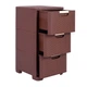 Комод пластиковый "Brilliant" Efe plastics на 3 ящика коричневый 64x33x38 см - изображение 2