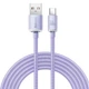 Кабель Baseus Crystal Shine Series Fast Charging USB to USB-C 100W 1m Purple (CAJY000405) - изображение 1