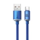 Кабель Baseus Crystal Shine Series Fast Charging USB to USB-C 100W 1m Blue (CAJY000403) - изображение 2