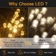 Светодиодная гирлянда Рубин большой Длина 6.5м. 80 LED Теплый-Белый - изображение 2