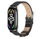 Кожаный ремешок Primo Mijobs для фитнес-браслета Xiaomi Mi Smart Band 7 - Black - изображение 1