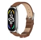 Кожаный ремешок Primo Mijobs для фитнес-браслета Xiaomi Mi Smart Band 7 - Brown Silver - изображение 1