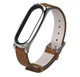 Кожаный ремешок Primo Mijobs для фитнес-браслета Xiaomi Mi Smart Band 7 - Brown Silver - изображение 2