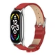 Шкіряний ремінець Primo Mijobs для фітнес-браслету Xiaomi Mi Smart Band 7 - Red Silver - зображення 1