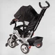 Дитячий триколісний велосипед-коляска з батьківською ручкою Best Trike 6588 / 77-607 колеса зі спіненої гуми, з музикою та світлом, Чорно-сірій - зображення 6