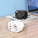 Сетевой удлинитель Hoco NS3 (2 USB порта, 1 Type-C, PD 20W, QC3.0/2.0, 4000 W, европейская вилка, розетка с юсб) - Черный - изображение 3