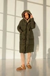 Длинный пуховик oversize Хаки S 7703065 - изображение 1