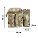 Сумка тактична на пояс AOKALI Outdoor A33 4L (Camouflage CP) військова спортивна з кишенями на блискавці TR_5364-42653 - зображення 5