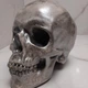 Декоративний череп з гіпсу - Old silver skull - зображення 1