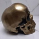 Декоративний череп із гіпсу - Gold skull - зображення 2