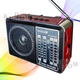 Портативный FM радиоприемник NEEKA NK 204 USB ФМ радио проигрыватель на аккумуляторе та батарейках, Красный - изображение 1