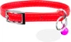 Ошейник Collar WAUCAT GLAMOUR с резинкой, клеевыми стразами Для кошек (ширина 9 мм, Длина 22-30 см) Красный (32543Collar) - изображение 1