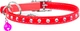 Ошейник Collar WAUCAT GLAMOUR с резинкой, клеевыми стразами Для кошек (ширина 9 мм, Длина 22-30 см) Красный (32543Collar) - изображение 2